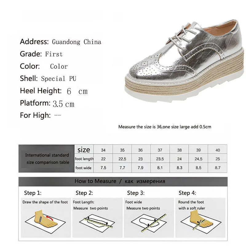 

CAVABULE Shallow Mouth Breathable Platform Shoes Lace-up Round Toe Muffin Single Shoes Patent Leather Small Leather Shoes HZB