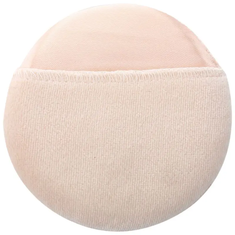 Women Cosmetic Beige White Round Face Makeup Facial Powder Puff