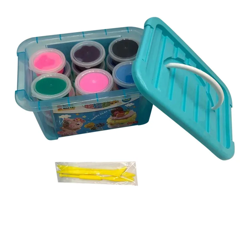 Поставки слаймов DIY Slime Toys 36 цветов мягкая глиняная игрушка тесто горка