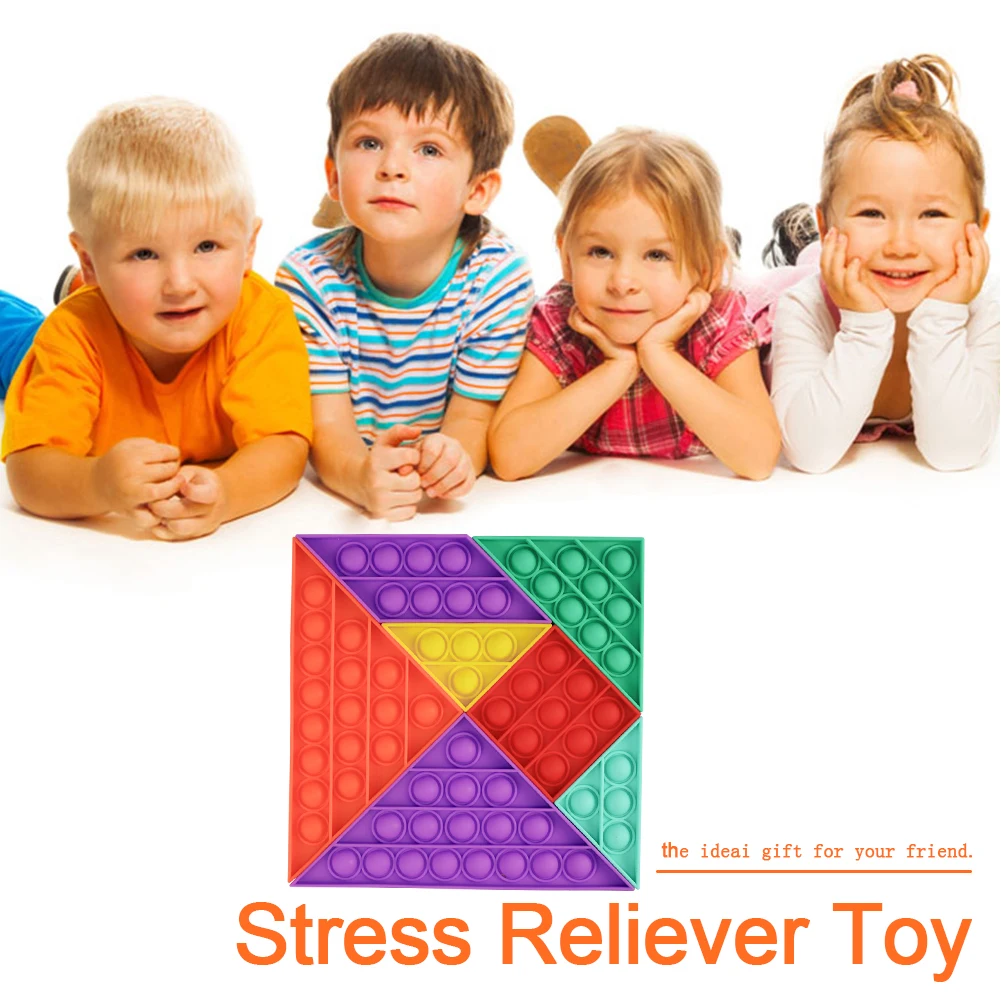 

Creative Anti Stress Tangram Toy Early Education Tangram Decompression Toys Funny Slow Soft Kid Decompression Balls