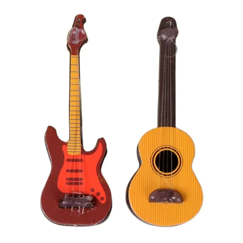 

1/12 Dollhouse Accessories Miniatures Violin Guitar Musical Instruments Model Toys Dolls Furniture for Barbie House Accessories