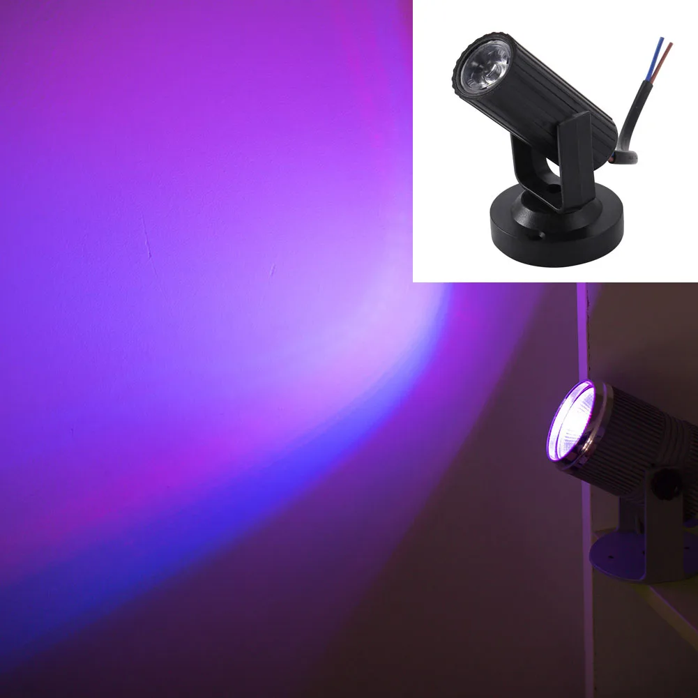 bule light black Новейший RGB синий/красный/белый Светодиодный точечный светильник сценический светильник мини 3 Вт для DJ диско-бара KTV вечерние сценический светильник с движущейся головкой - Цвет: bule light black