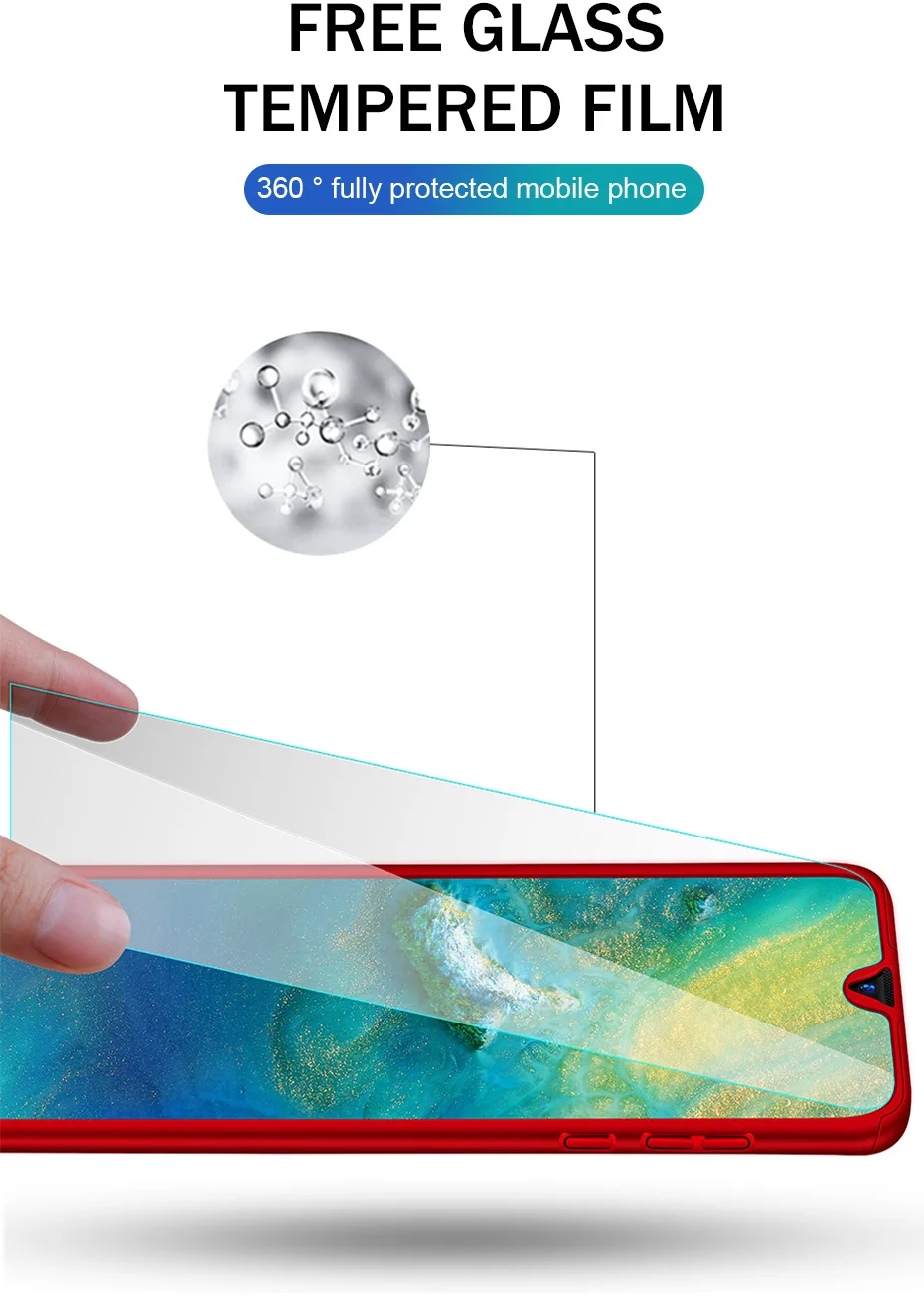 360 полная крышка для телефона для huawei P30 Pro P Smart плюс P10 P20 P30Lite для Коврики 8 9 10 20Lite 30Pro 20X Стекло пленка, чехол для телефона