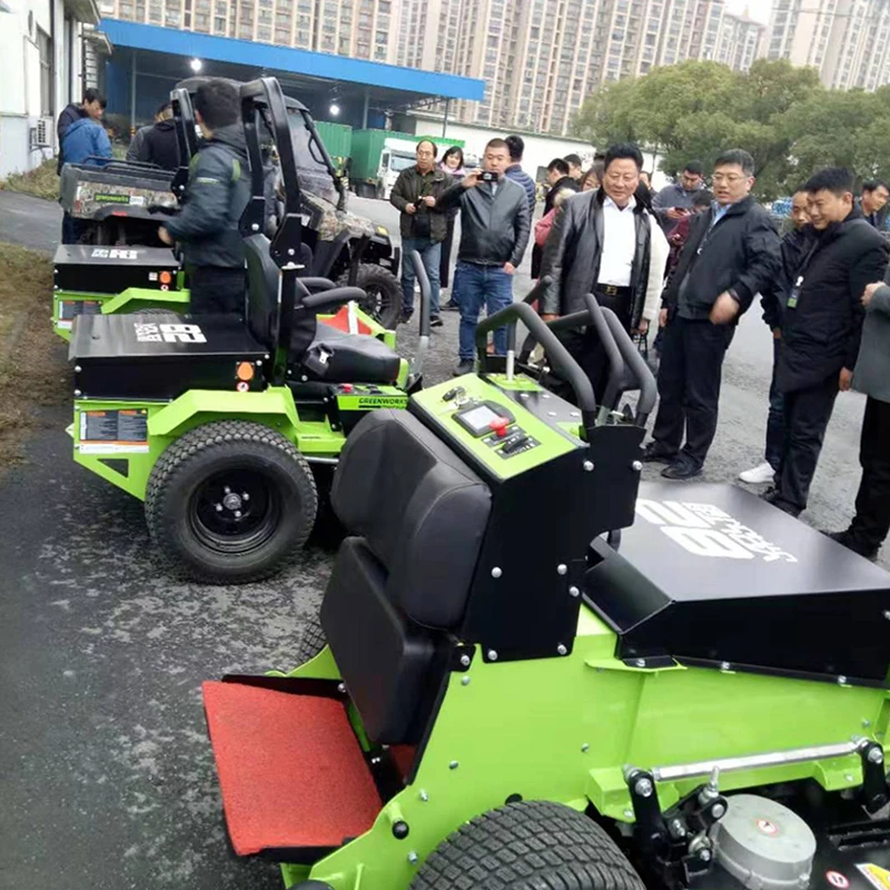 Электрическая Газонокосилка Greenworks 82 в 168Ah 4 часа работы от батареи большая