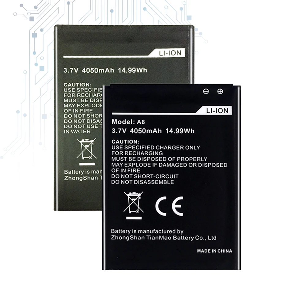 

Replacement Battery For AGM A8 Mobile Phone 4050mAh
