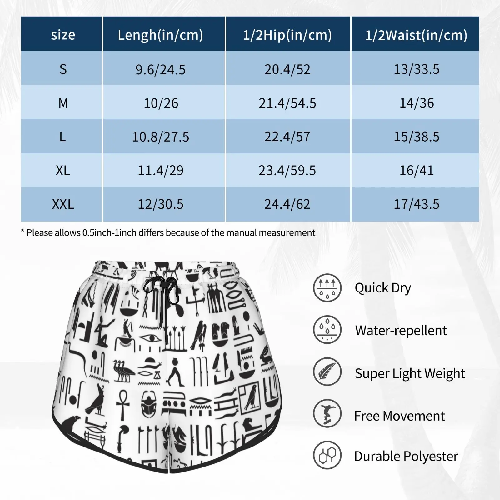 

Egyptian Hieroglyphs Swim Shorts Women Beach Shorts Egyptian Culture Egypt Hieroglyphs Hieroglyph Ancient System Papyrus
