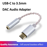 dac earphone amplifier usb type c to 3 5mm headphone jack audio adapter 32bit 384khz digital decoder aux converter realtek