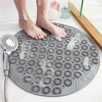 round non slip bath mat safety shower pvc bathroom mat with drain hole plastic massage foot pad bathroom accessories set