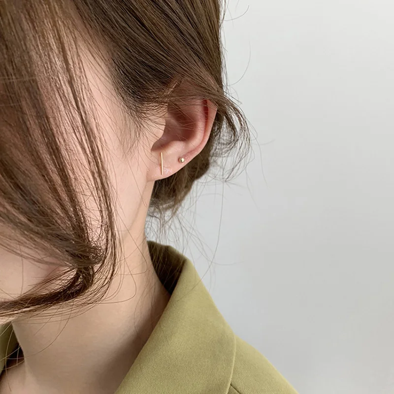 Набор серег-гвоздиков в минималистическом стиле для женщин и девушек | Украшения