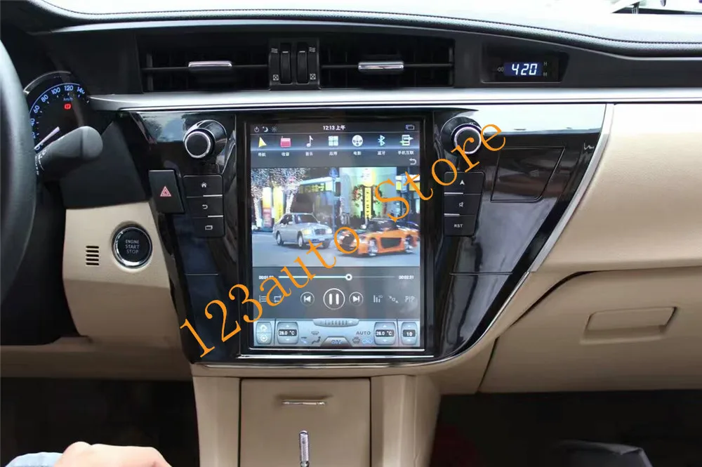 10 4 ''вертикальный экран Tesla Style Android 9 0 автомобильный DVD GPS плеер навигация