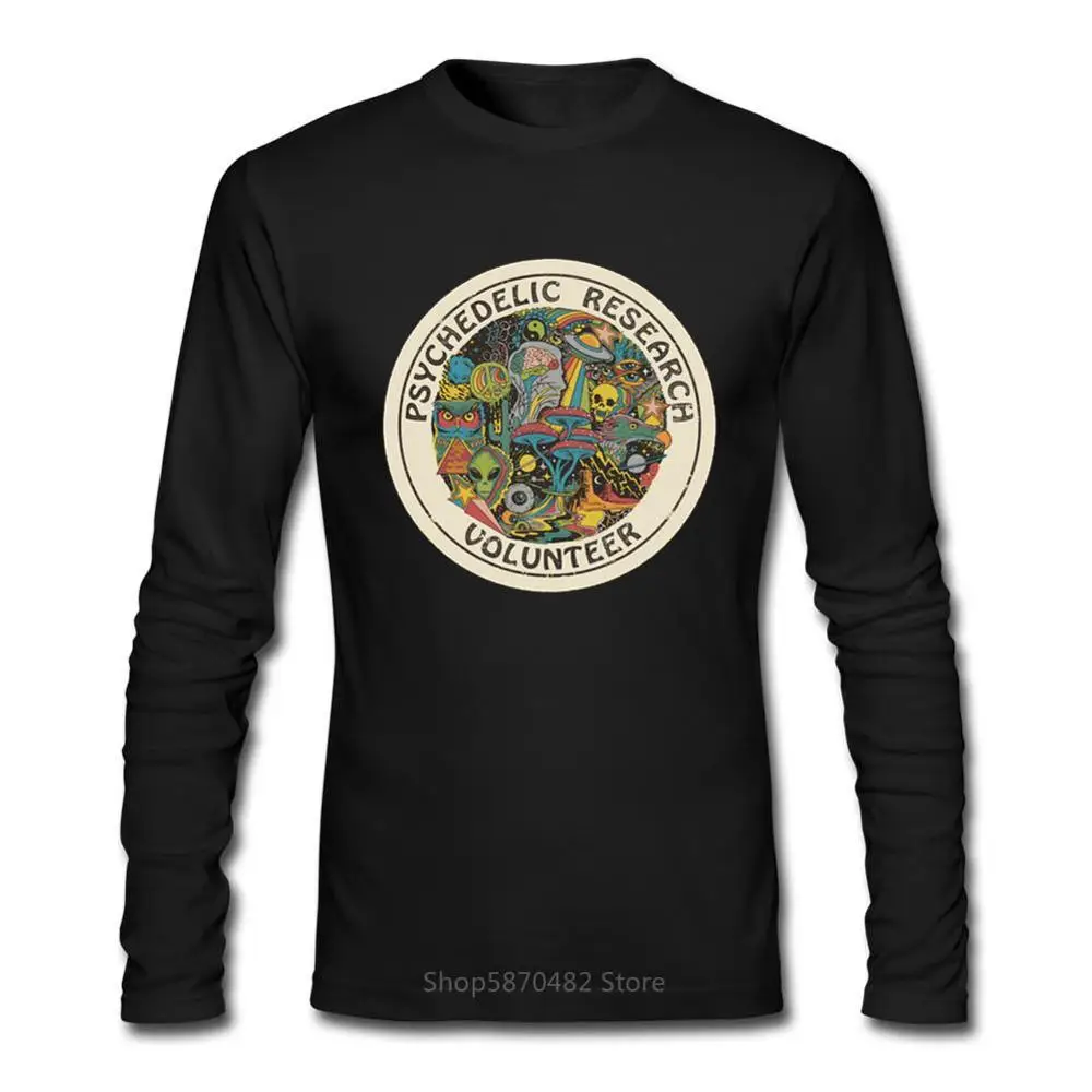 Psychedelic Research волонтерская бейсбольная мужская хлопковая Винтажная футболка с