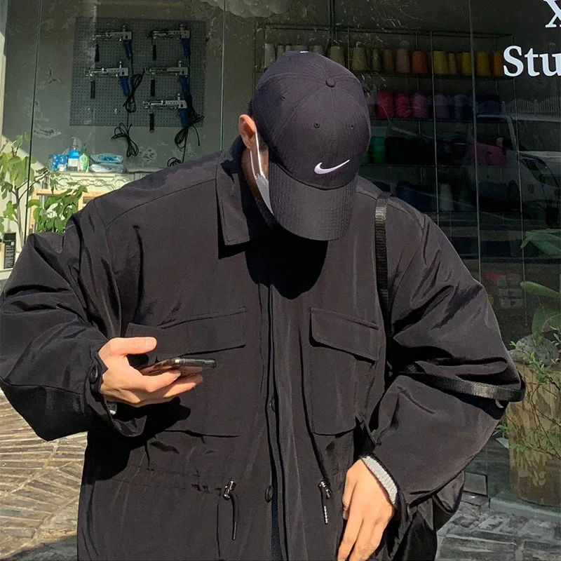 Winter Jacket Men Warm Fashion Thickened Pocket Jacket Men Streetwear Korean Loose Black Thick Short Coat Mens Parker Clothes