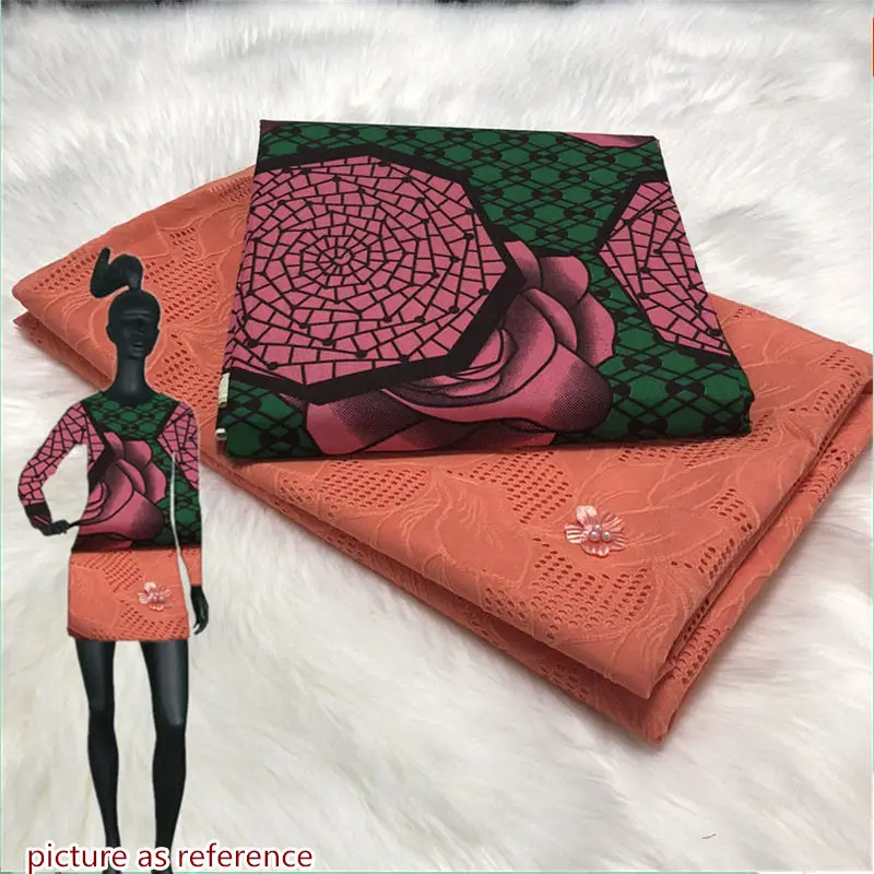 3 + 2 5 ярдов полиэстер Анкара Нигерия восковая ткань с принтом и высокое качество