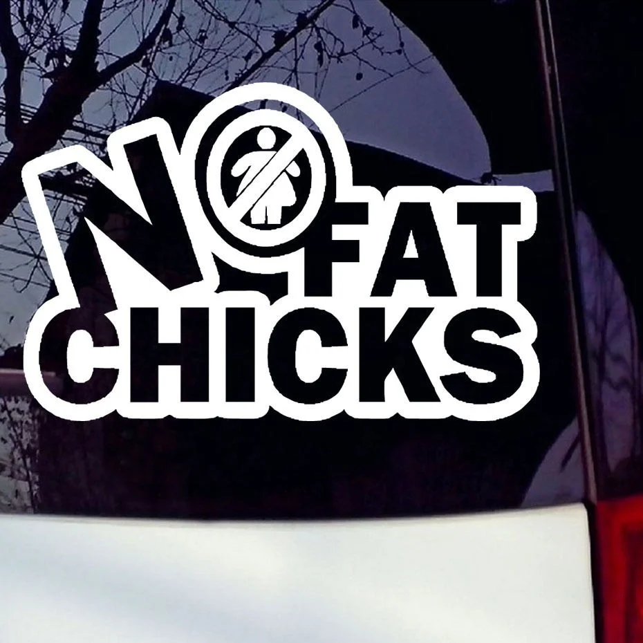 Автомобильная наклейка s No Fat цыплята Виниловая на окно Jdm Euro Dope забавная x