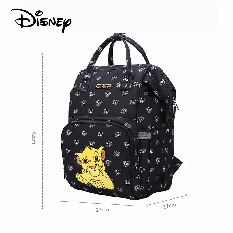 Disney Lion King Maternity Diaper Bag Backpack - Large Capacity Waterproof Stroller Bag with USB Heating, Baby Nappy Changing Bag, Free Hooks Included image 6