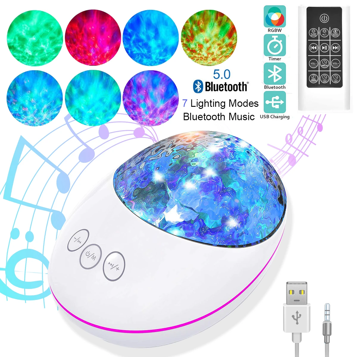 

Space Ship Colorful Starry Sky Galaxy Projector Light USB Bluetooth Control Music Player LED Night Light Projection Lamp Gifts