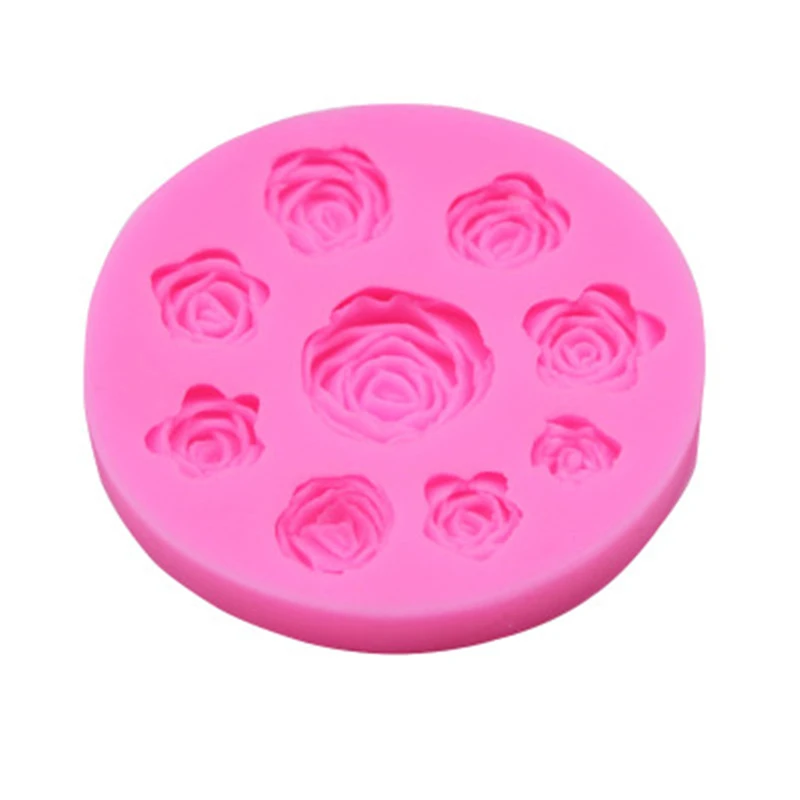 3D маленькая Роза силиконовая форма сделай сам для выпечки Инструменты Fondant