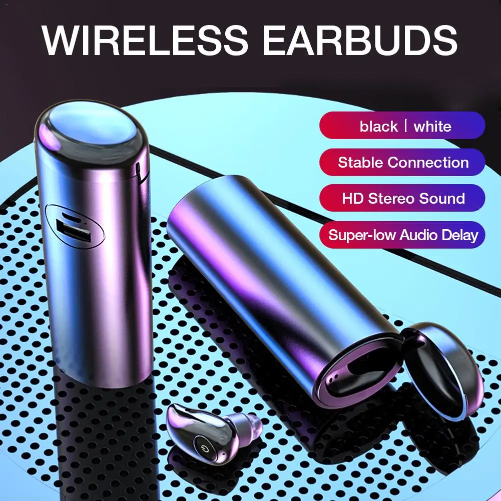 Мини наушники Tws беспроводные Bluetooth 5 0 HD стерео звук с микрофоном зарядная коробка