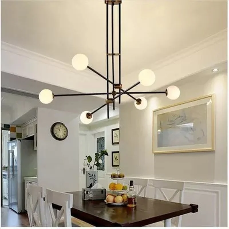 Post современная люстра филиал светильник Гостиная зал гладить Modo Стекло мяч с