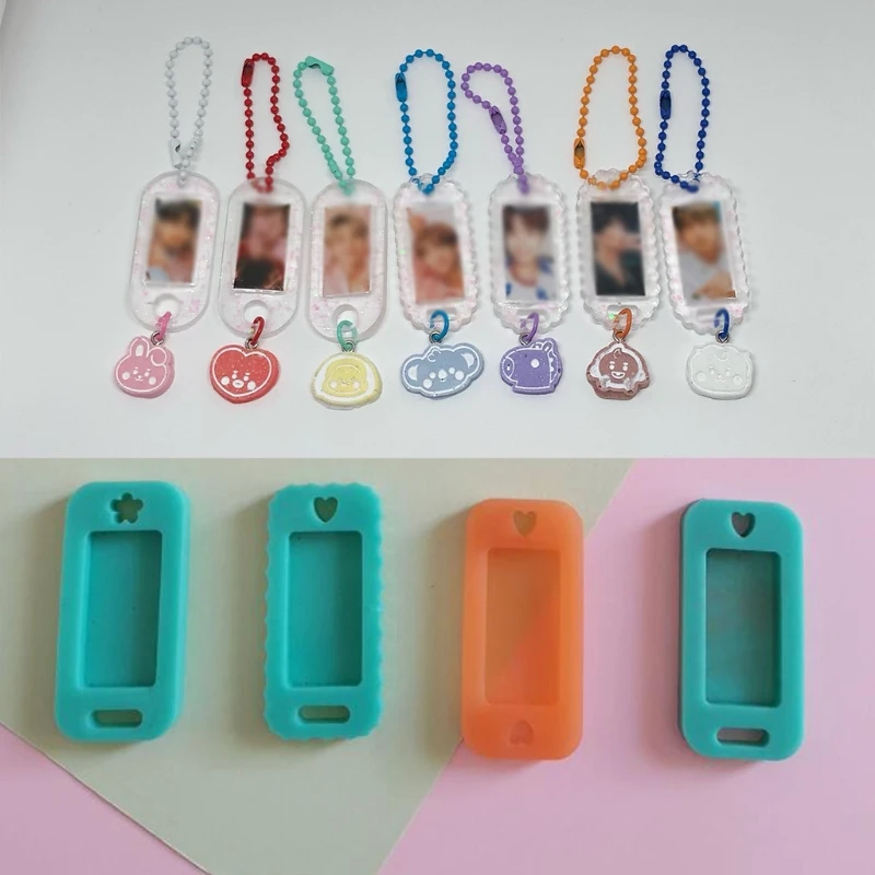 

Hanging Listed Epoxy Resin Mold Label Tag Silicone Mould DIY Crafts Jewelry Keychain Pendant Casting Tools