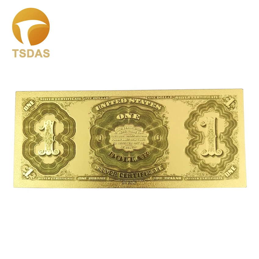 США 1 долларовая Золотая банкнота водостойкие купюры покрытые 24-каратным золотом