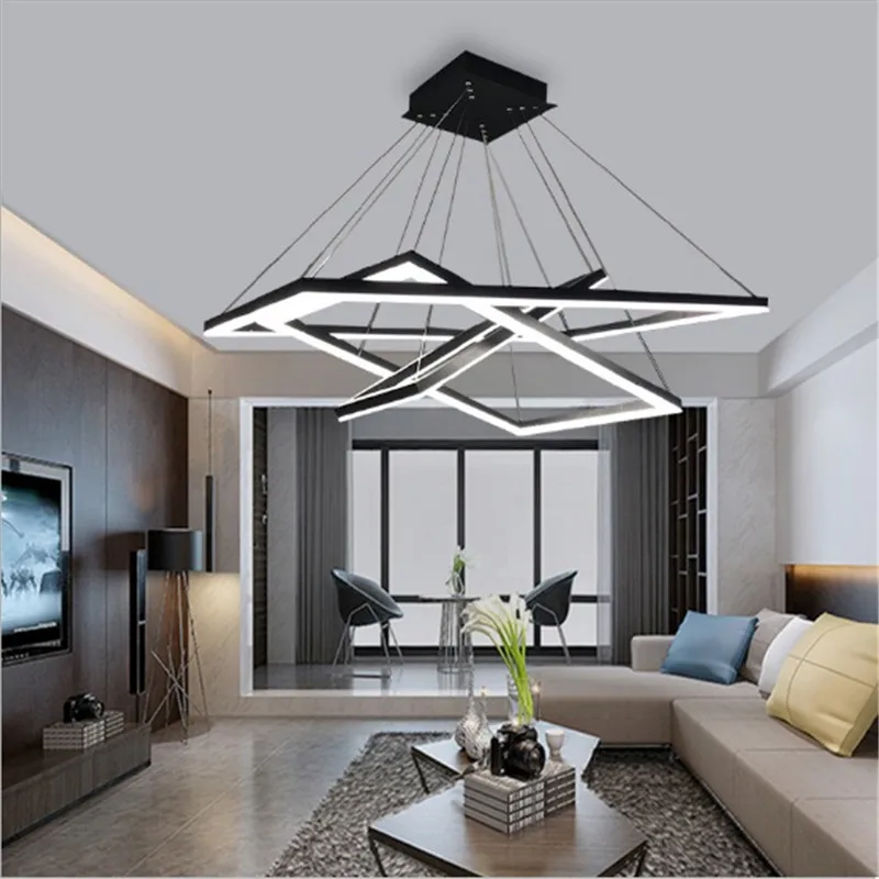 Светодиодная Минималистичная прямоугольная модная люстра в стиле постмодерн