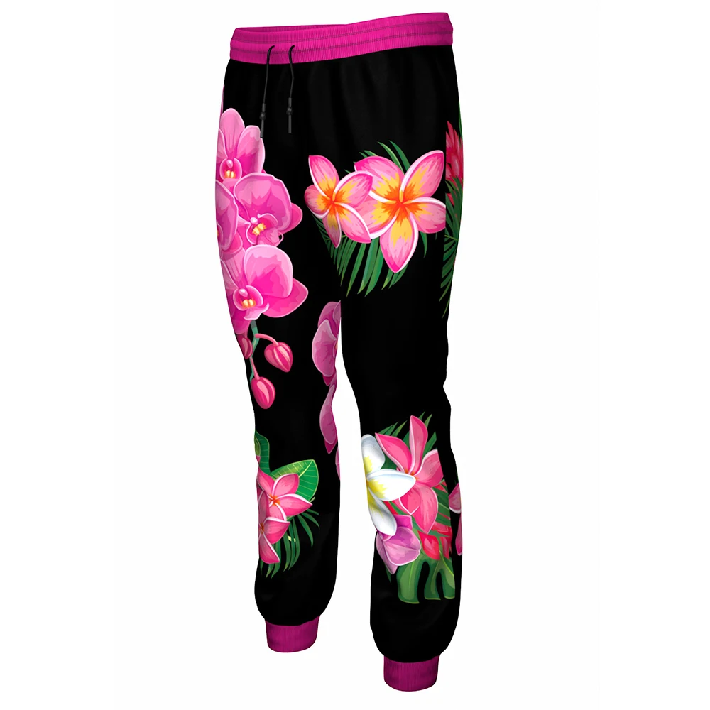 

High quality 3d print Floral, Tropic, Exotic Hibiscus unisex jogger pants