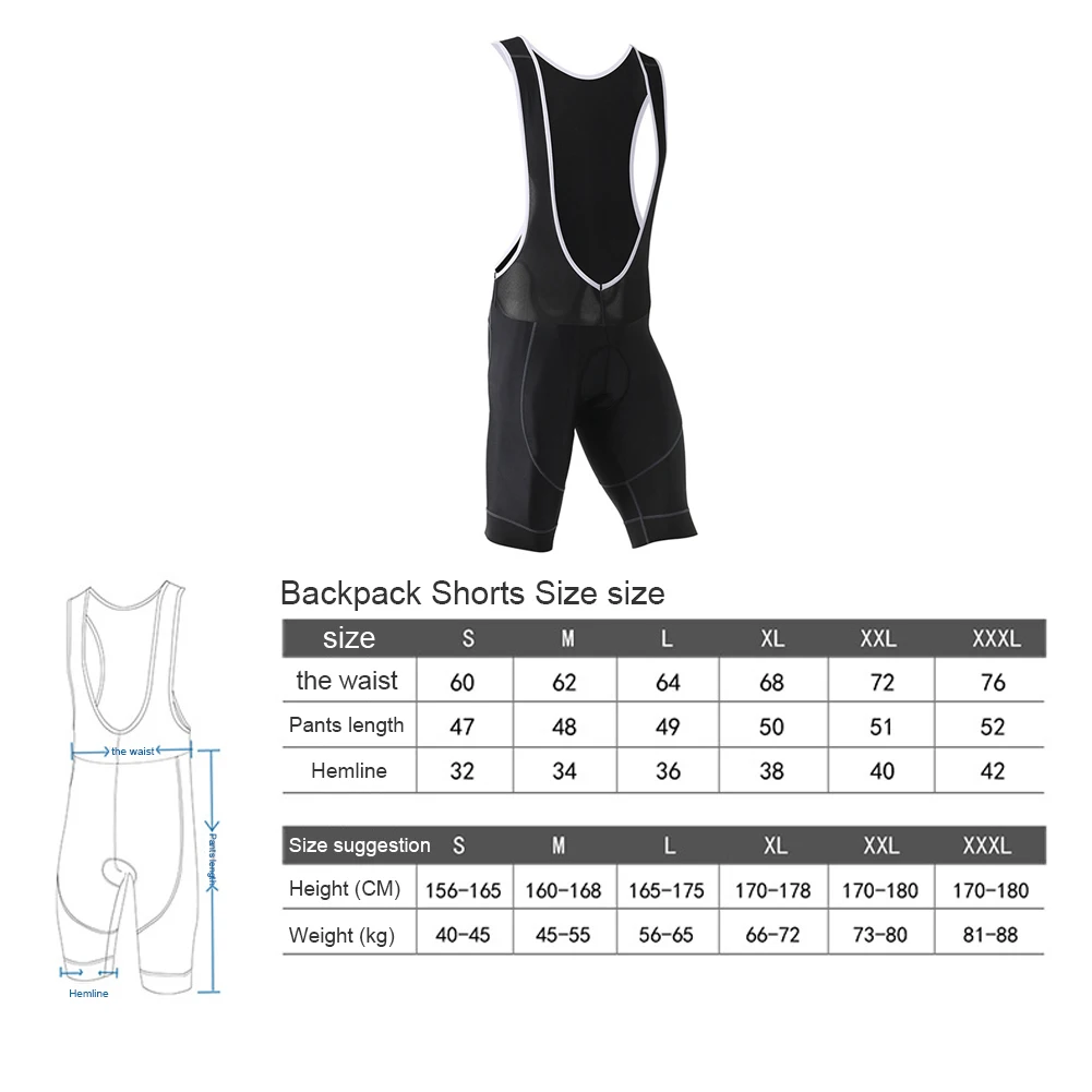 

Cycling Bibs Shorts Mountain Bike Breathable Men's Gel Padded Bike Tights Triathlon Man Pro Bicycle Shorts Under Wear