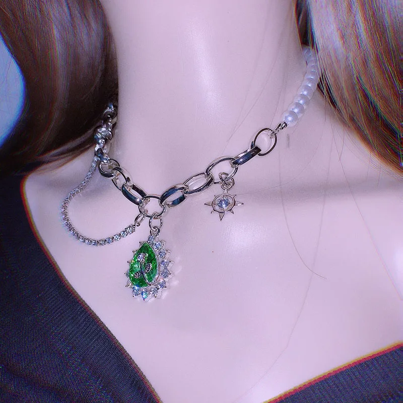 Ожерелье с подвеской в стиле Харадзюку женское колье неправильной формы