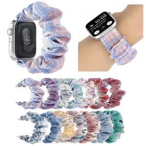 Imported Fabric Elastic Strap for Apple Watch iwatch 7 6 5 4 3 SE 41mm 45mm 38mm 42mm 40mm 44mm Women Girls G