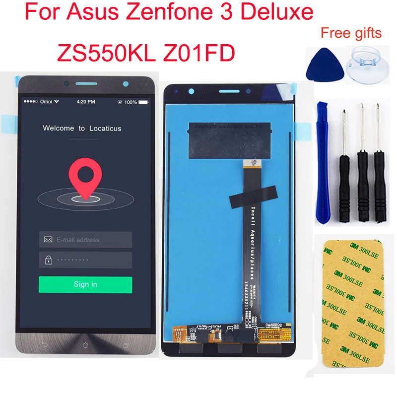 ЖК-дисплей для Asus Zenfone 3 Deluxe ZS550KL Z01FD модуль монитора ЖК-экран + сенсорный экран