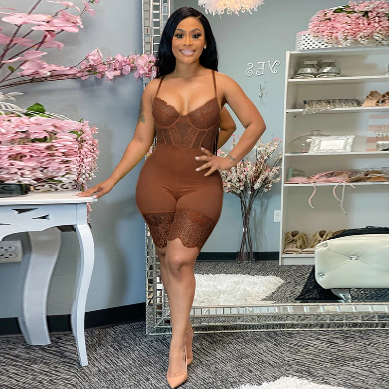

Lace Sheer Bodycon Playsuit Off Shoulder Corset Tops for Women Romper Festival Clothes Sexy One Piece Night Club Outfits