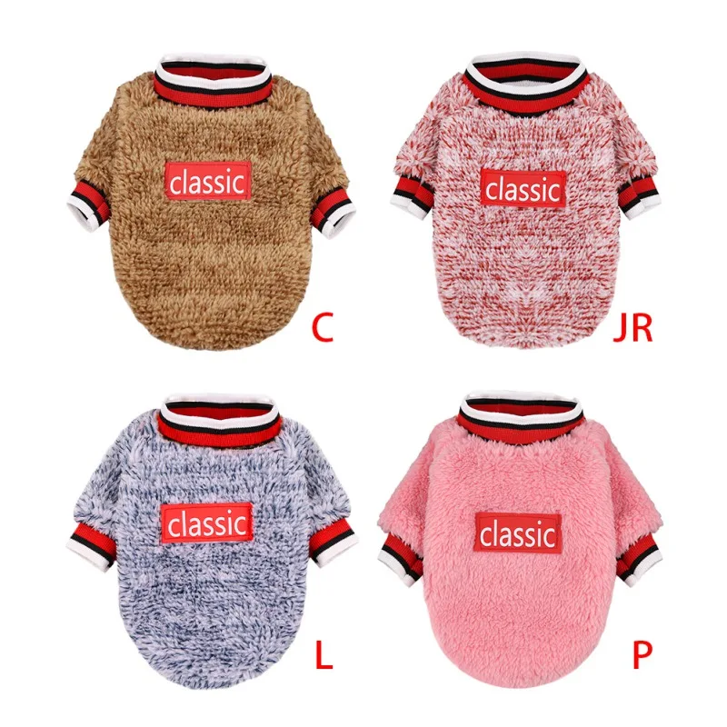 

Classic Warm Dog Clothes Puppy Jacket Coat Cat Clothes Sweater Winter Fashion Soft Pet Dog Apparel Pet Costumes