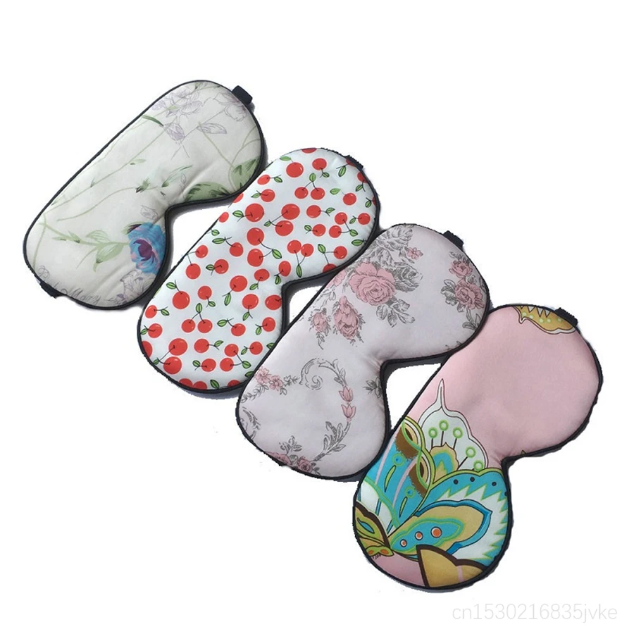 Супергладкая маска для глаз из шелка тутового шелкопряда сине-белая китайская