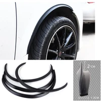 opel zafira a b c 4pcsset car blacktruck carbon fiber rubber wheel eyebrow protector lip sticker trim fender flareanti scratch