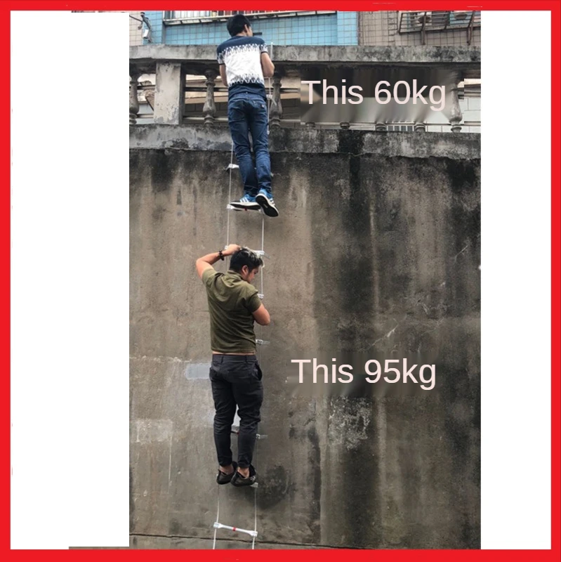 new 5m high quality fire rescue equipment aluminum alloy wire rope life saving ladder escape rope ladder to safety self help free global shipping