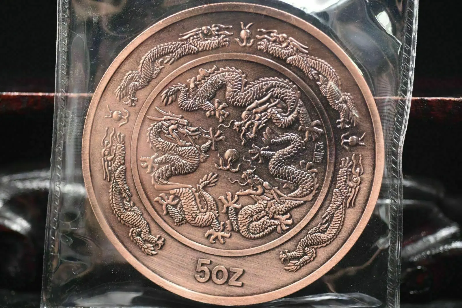 

1988 China Zodiac 5oz Red copper Commemorative coins - Year of the Dragon