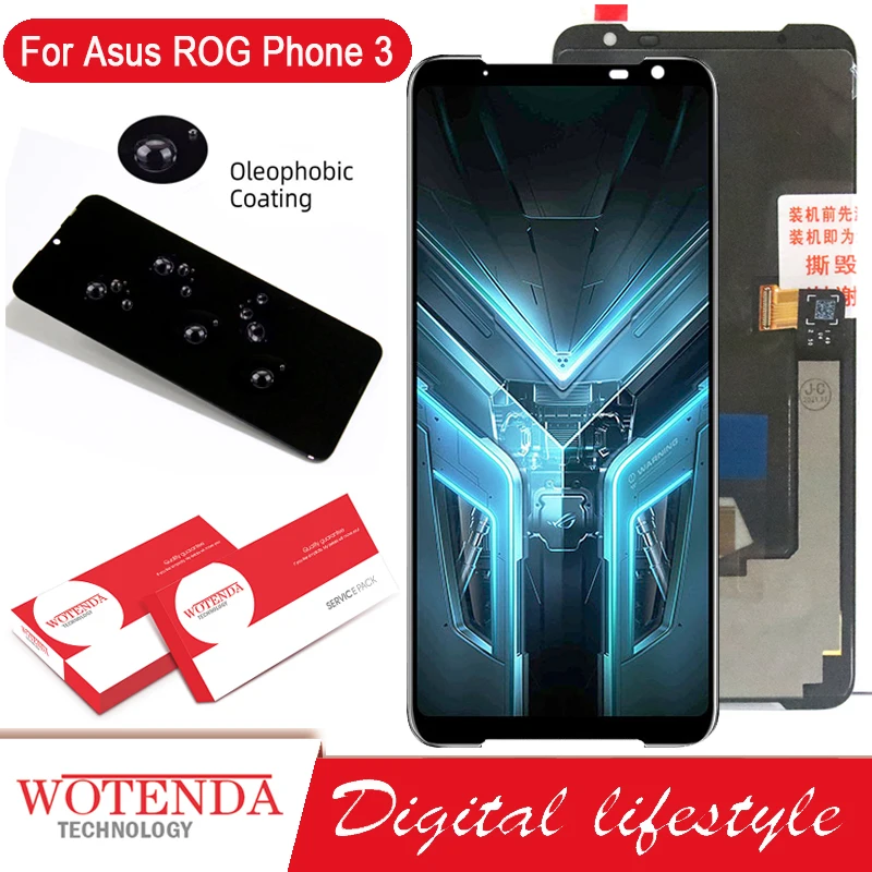 100% Оригинальный ЖК-дисплей 6 59 дюйма Amoled для Asus ROG 3 ZS661KS экран + сенсорная панель