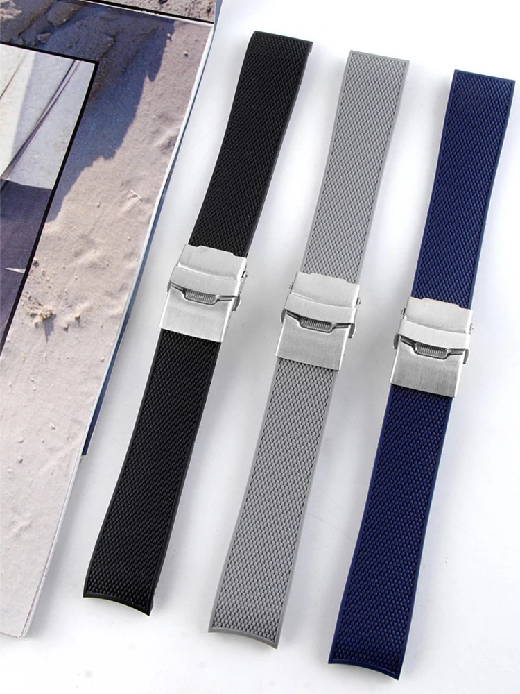 Ремешок для часов Longines HydroConquest L3 L3.742 водонепроницаемый резиновый со складной