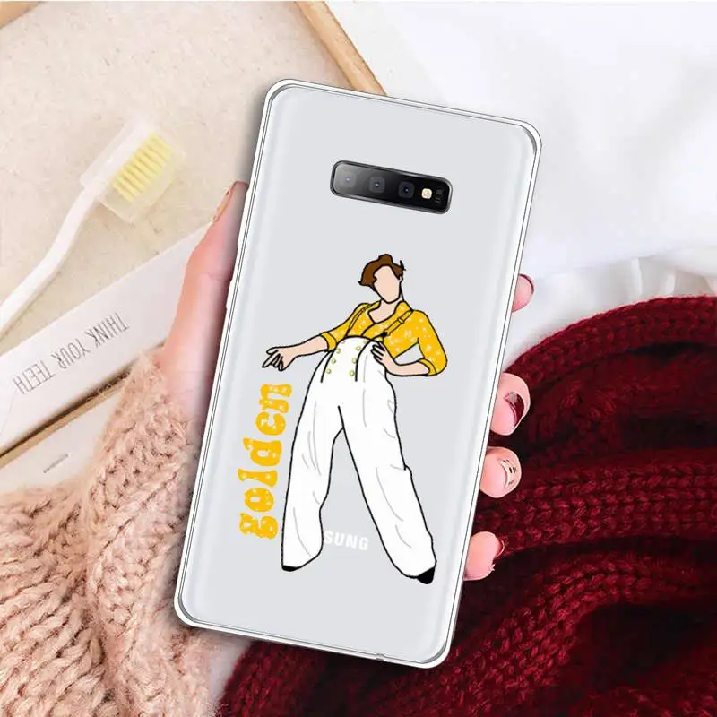

Gold Harry Styles one direction Phone Case Transparent For Samsung Galaxy A 71 21s S note 8 9 10 plus 20 ultra