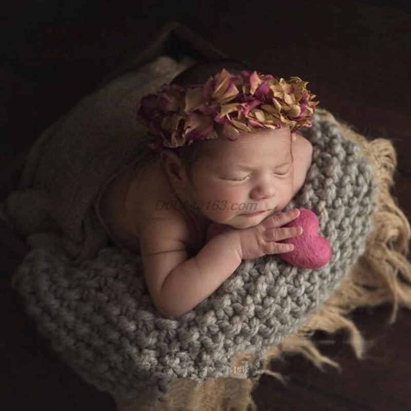 Accesorios en forma de coraz&oacute;n de fieltro para fotograf&iacute;a de reci&eacute;n nacido, accesorios peque&ntilde;os para sesi&oacute;n de fotos de beb&eacute;, Ni&ntilde;a y ni&ntilde;o, hecho a mano-5