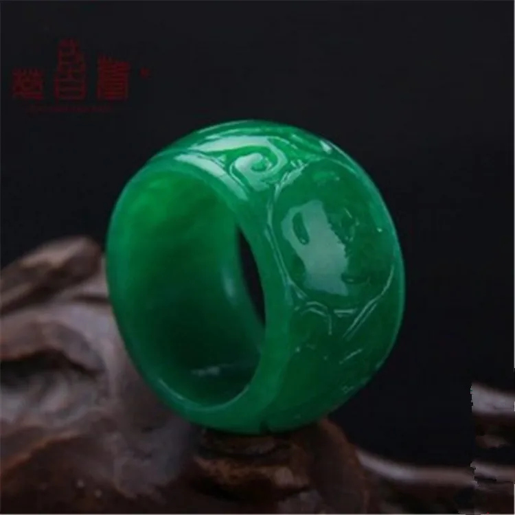 

Natural Myanmar Green jade ring Jewelry Gemstone Band jade Ring Jade Stones For Women men Jewellery Emerald emerald rings