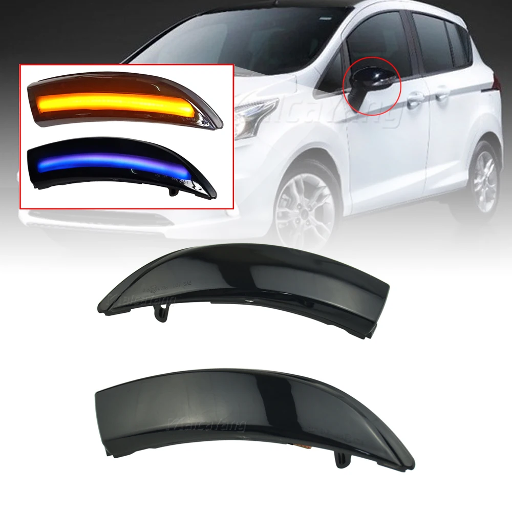 

Для Ford Fiesta MK6 B-Max 2008-2017 светодиодный индикатор поворота автомобиля динамический мигалка заднего вида боковое зеркало последовательный свет...