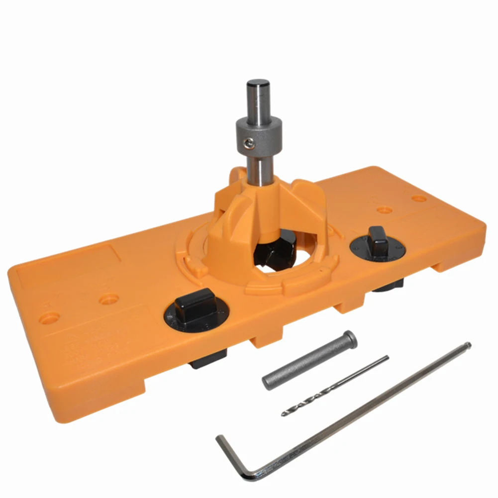 

35mm Concealed Hinge Drilling Jig Guide Hinge Hole Opener Punch Woodworking Tool Aircraft Type Wood Circle Hole Saw Cutter