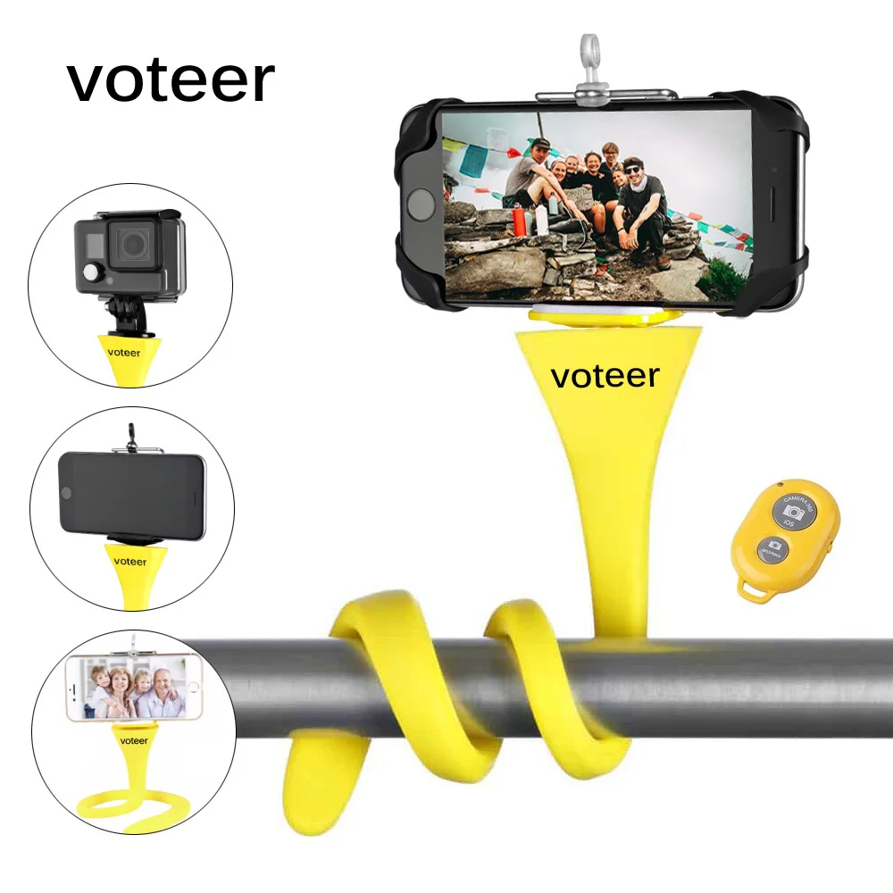 Гибкая селфи палка Voteer монопод беспроводной bluetooth штатив держатель с обезьяной