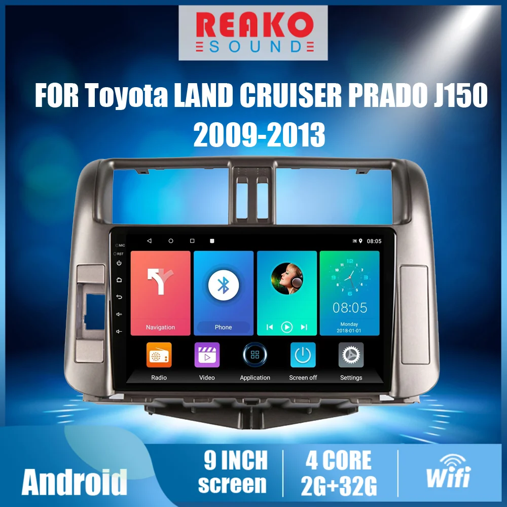 

REAKOSOUND 2 Din Car Radio Multimedia Android Player Navigation GPS For Toyota LAND CRUISER PRADO J150 2009 - 2013