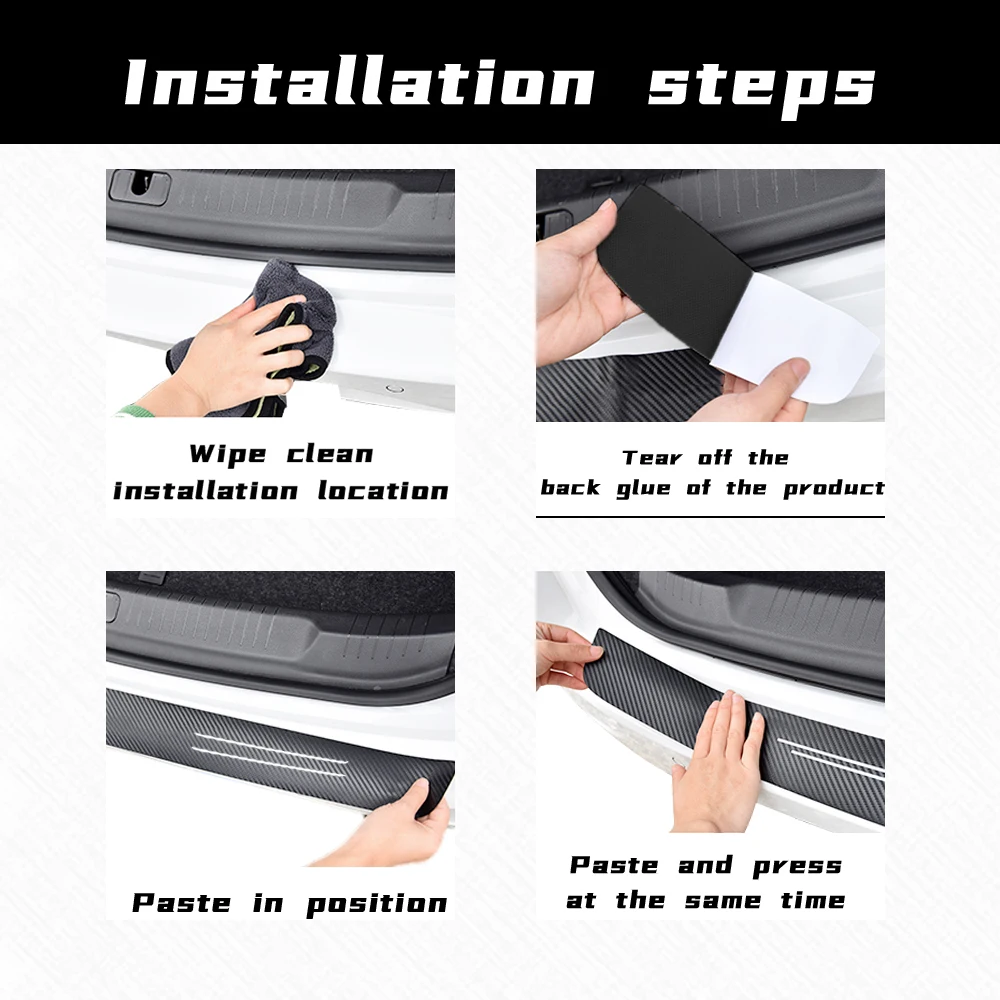 1 шт. автомобильные аксессуары наклейки на заднюю часть багажника из углеродного