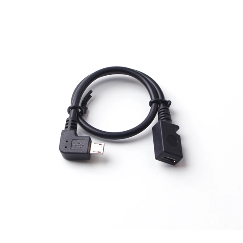 10 шт./лот 90 градусов под прямым углом Micro USB 5Pin мужской и женский M/F кабель