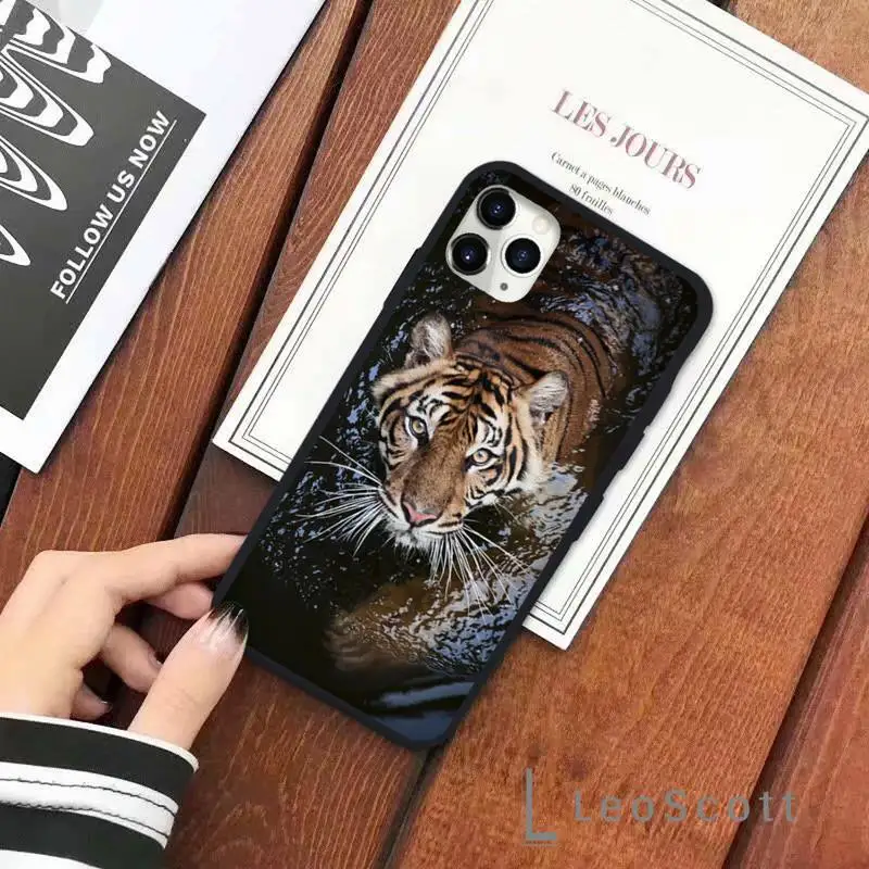 

Ferocious animal tiger Phone Case for iPhone 11 12 pro XS MAX 8 7 6 6S Plus X 5S SE 2020 XR Soft silicone