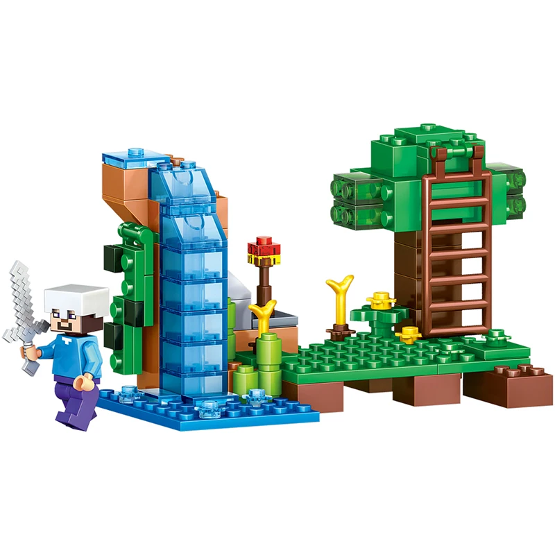 4 в 1 LegedMy World Tree House Строительные блоки Набор игрушек DIY Развивающие детские